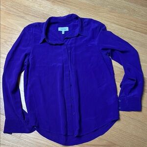 Silk Purple Button Down Shirt